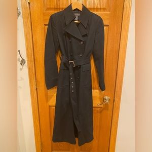 Black Banana Republic Long Trench Coat